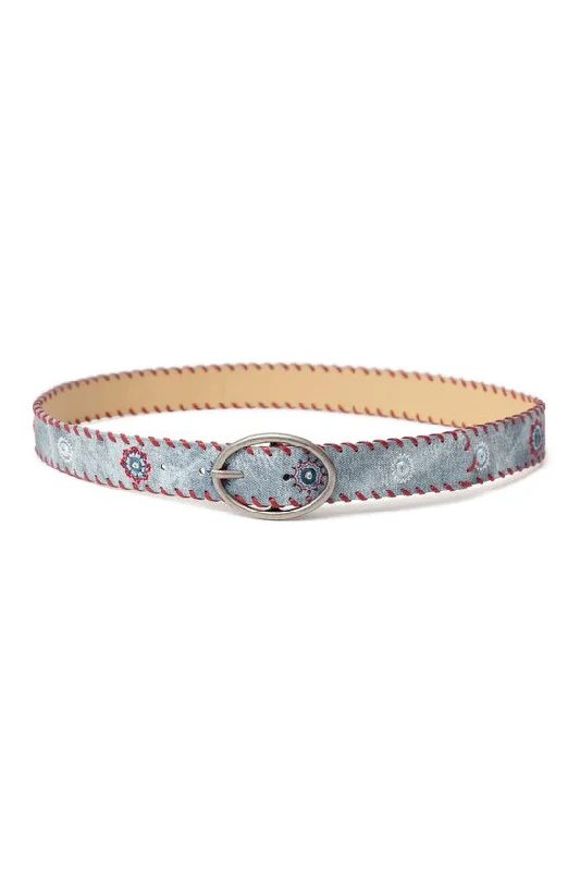 Julietta Embroidered Belt-Blue