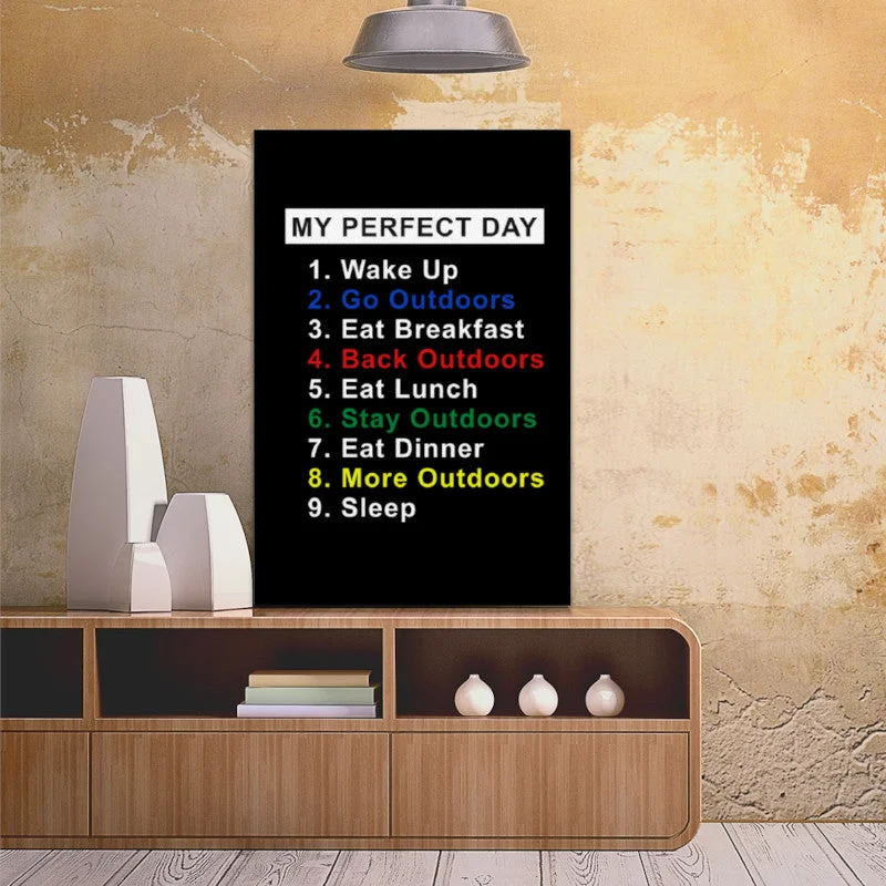 My Perfect Day - Outdoors - Canvas Print on Wood Frame 12" x 18"