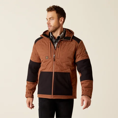 Hiking Jackets for Scenic Routes-Men's Rebar Winter Cloud 9 Water Resistant Insulated Jacket - Aztec