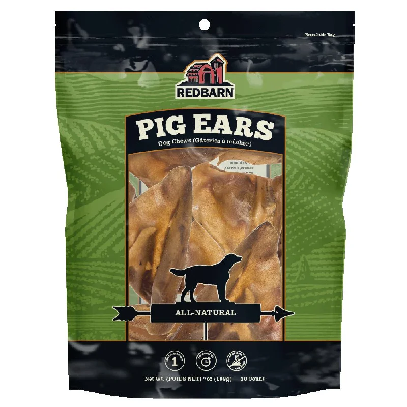 Natural Pig Ears Dog Chews - 10 Pack