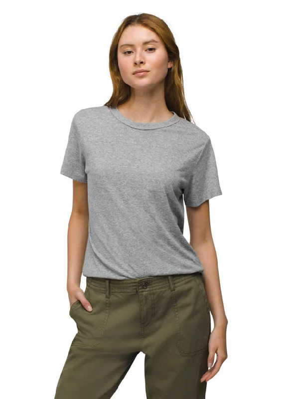 Hiking shorts uv-resistant-Women's Cozy Up Short-Sleeve Crew - Heather Grey