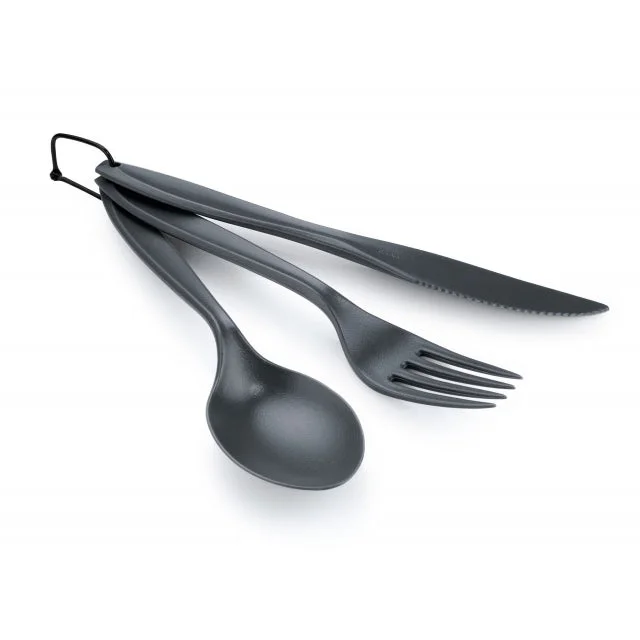 3 Pc. Ring Cutlery Set- Grey