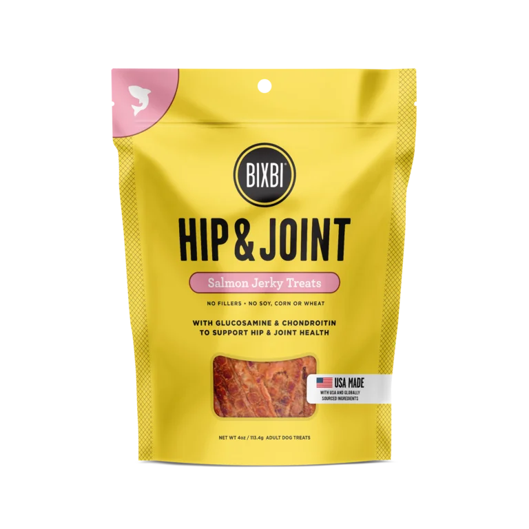 Hip & Joint Jerky Treats for Dogs - Salmon Recipe - 4oz / 10oz