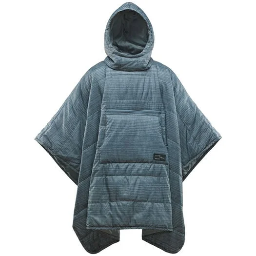 Honcho Poncho - Blue Woven Print