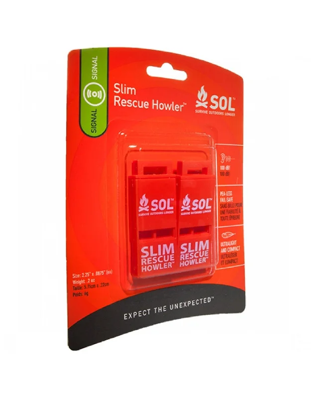 SOL Slim Rescue Howler Whistle