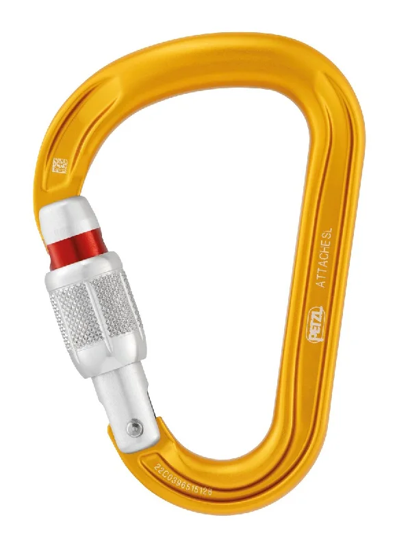 Attache Screw-lock Carabiner Yellow