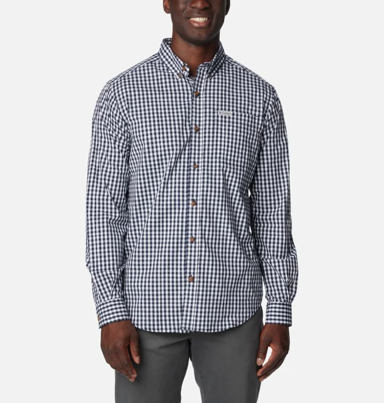 Hiking shirt back-vented trailblazer-Men's Rapid Rivers II Long-Sleeve Shirt - Collegiate Navy Everyday Gingham