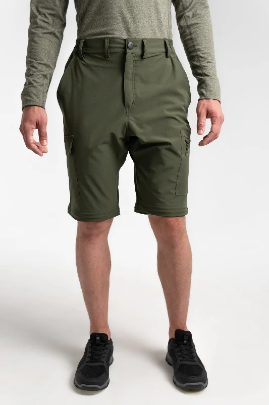 Hiking shorts top-rated-CLEARANCE: 2-in-1 "Zip-Off" Water Resistant Cargo Pant Shorts