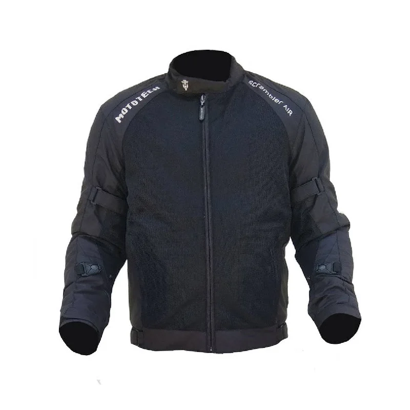 Hiking Jackets for Avalanche Areas-MotoTech Scrambler Air Motorcycle Riding Mesh Jacket v2 - Black (without armours and rain liner)