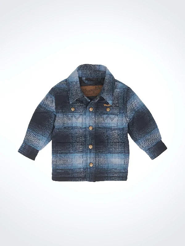 Hiking Jackets with Anti-Tear Material-Little Boys' Quilt Lined Flannel Shirt Jacket - Mid-State