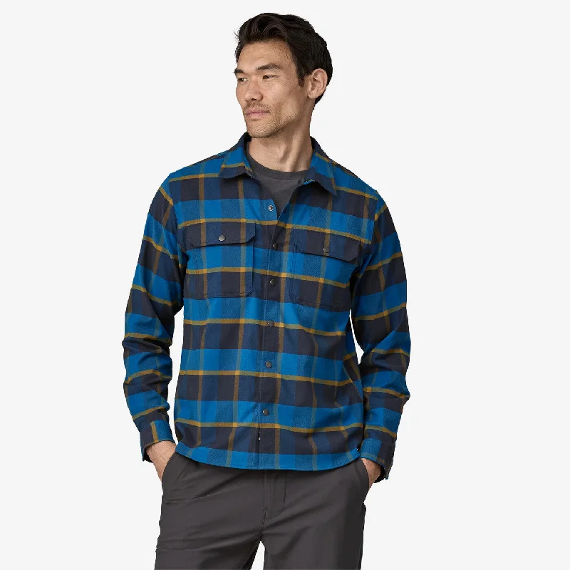 Desert hiking shirt wilderness-Men's Canyonite Flannel Shirt - Cliffs Edge: Endless Blue