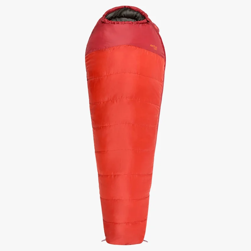 Climbing Bags for outdoor treks-Echo 250 Mummy Sleeping Bag, Red