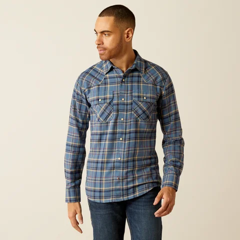 Hiking shirt waterproof explorer-Men's Huntley Retro Fit Shirt - Copen Blue