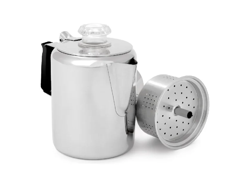 Glacier Stainless Coffee Percolator with Silicone Handle - 3-Cup