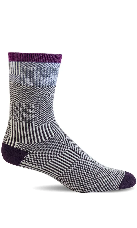 Hiking Socks for medium support-Women's Patchy Sock - Blackberry