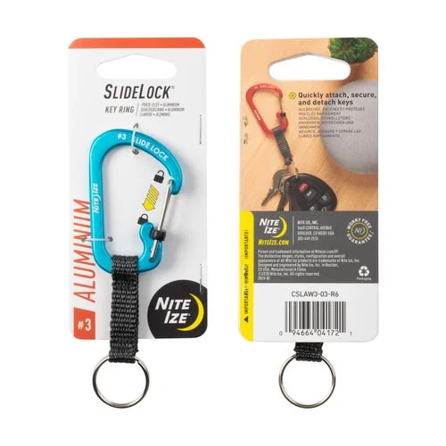 Slidelock Key Ring Aluminum - Blue