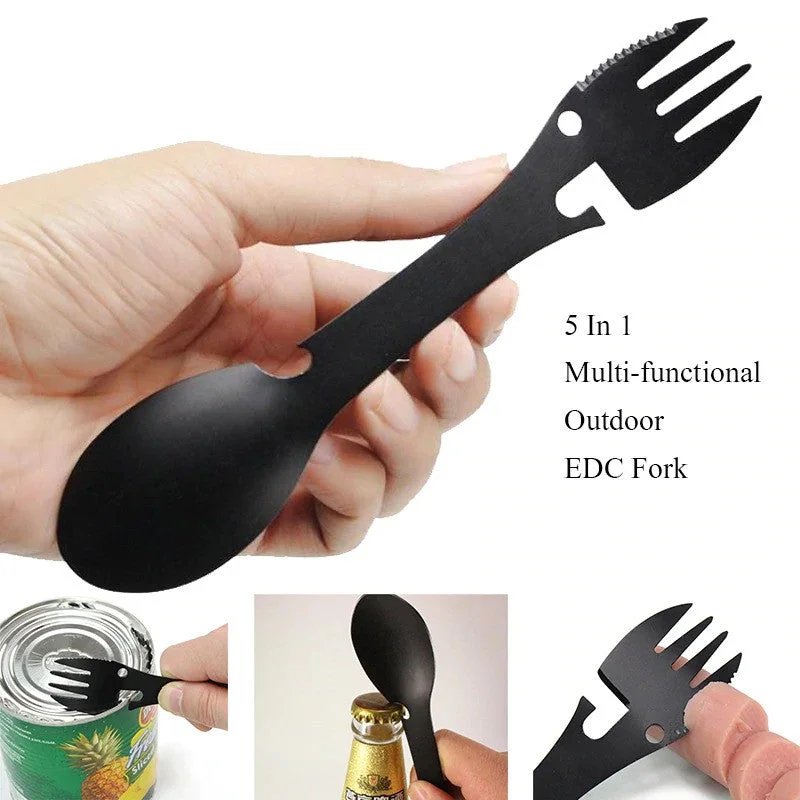 Multi-Tool 5-in-1 Fork Knife Spoon Bottle/Can Opener