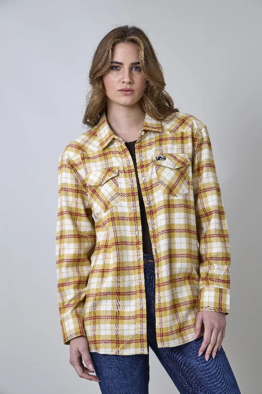 Ladies Coolmax Dodge Flannel - Maize