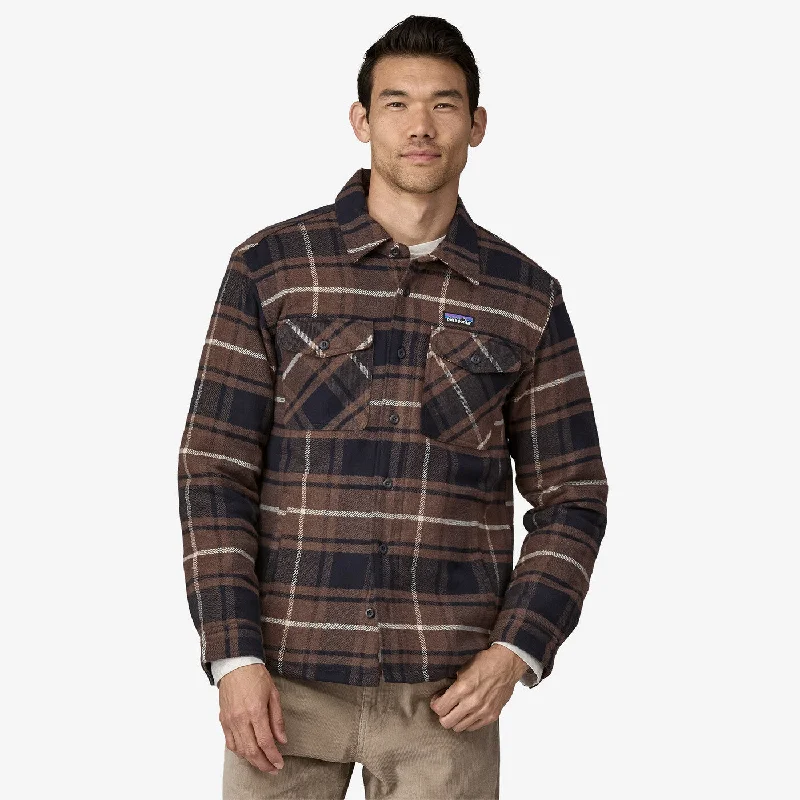 Hiking shirt spring trailblazer-Men's Lightweight Insulated Fjord Flannel Shirt - Molasses Brown