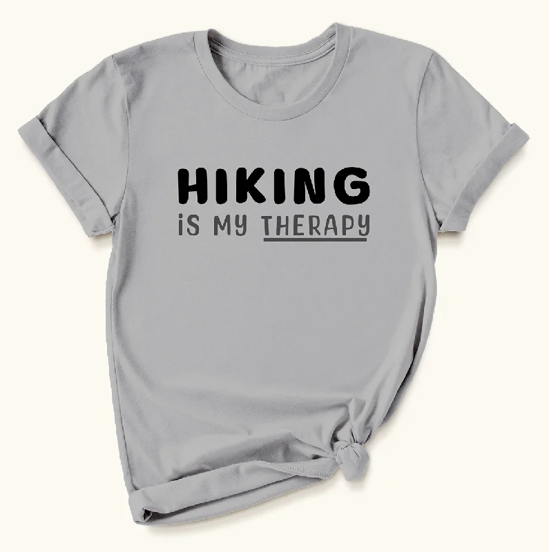 Hiking shirt adventure trailblazer-Hiking is my therapy T-Shirt