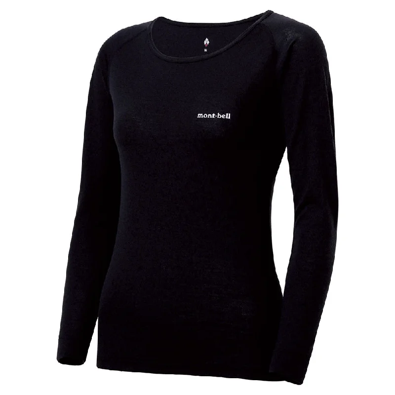 Hiking shirt unisex explorer-Montbell Super Merino Wool Middle Weight Round Neck Shirt Women's