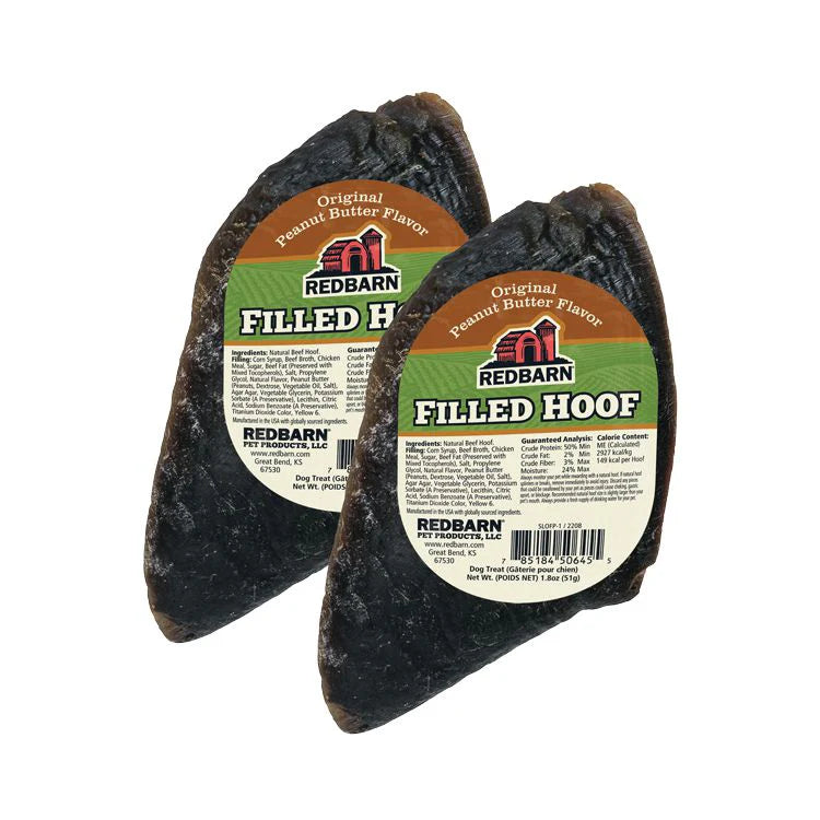 Filled Hoof Peanut Butter Flavor Dog Chews - Single