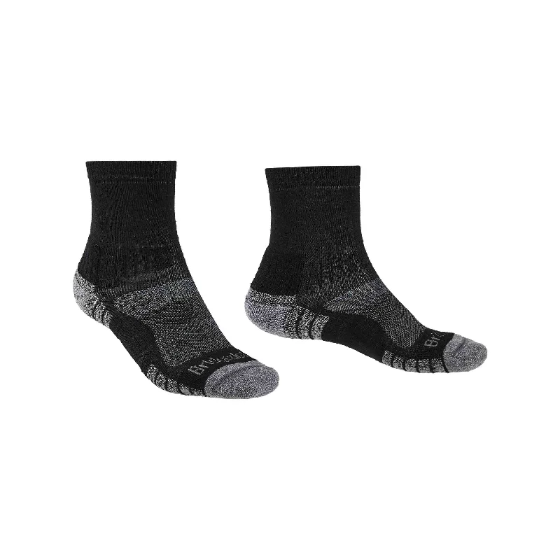 Hiking Socks for unmarked hikes-Mens Hike Light Weight Performance 3/4 Crew Socks