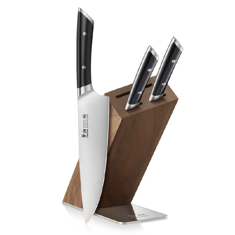 Helena Series 4-piece Hua Knife Block Set -black