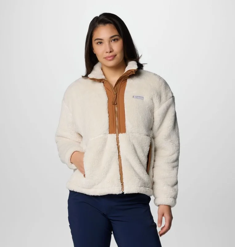 Hiking Jackets for All Seasons-Women's Boundless Discovery Sherpa Full-Zip II Jacket - Chalk/Camel Brown