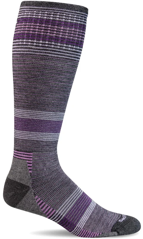 Hiking Socks for flat hikes-Women's Cadence Knee High Sock - Charcoal