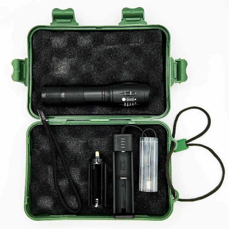 Tactical LED Flashlight & Carry Case