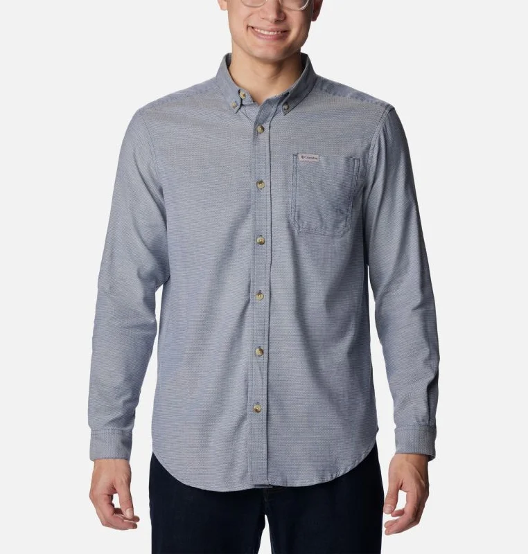 Forest hiking shirt peak-Men's Rapid Rivers II Long-Sleeve Shirt - Dark Mountain Oxford