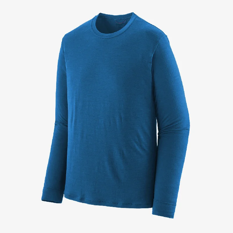 Hiking shirt earth-friendly peak-Men's Long-Sleeved Capilene Cool Merino Shirt - Endless Blue