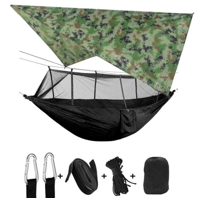 Hammock and Rain Fly 18 Piece Set