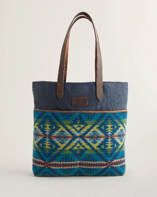 Diamond Desert Wool/leather Market Tote