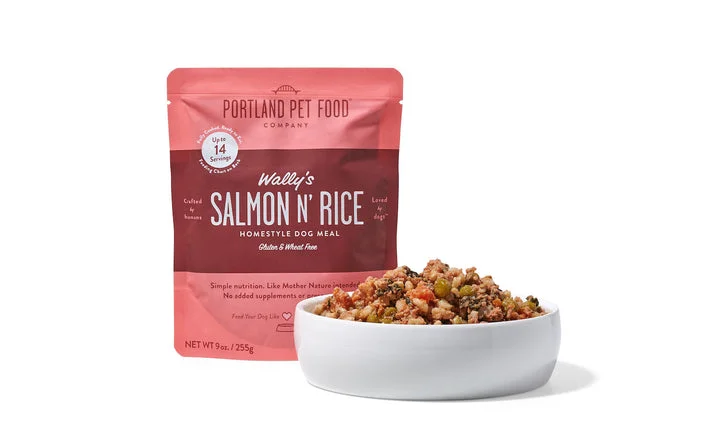 Wally's Salmon N' Rice Homestyle Dog Meal Pouch - 9oz