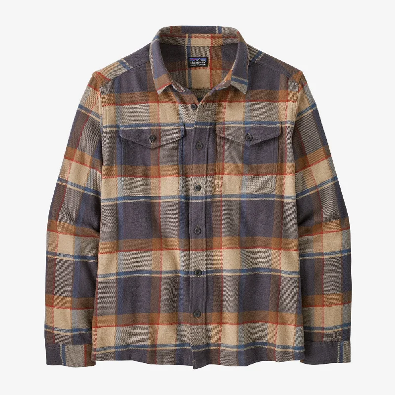 Hiking shirt all-weather explorer-Men's Fjord Flannel Shirt - Sunrise Ridge: Forge Grey