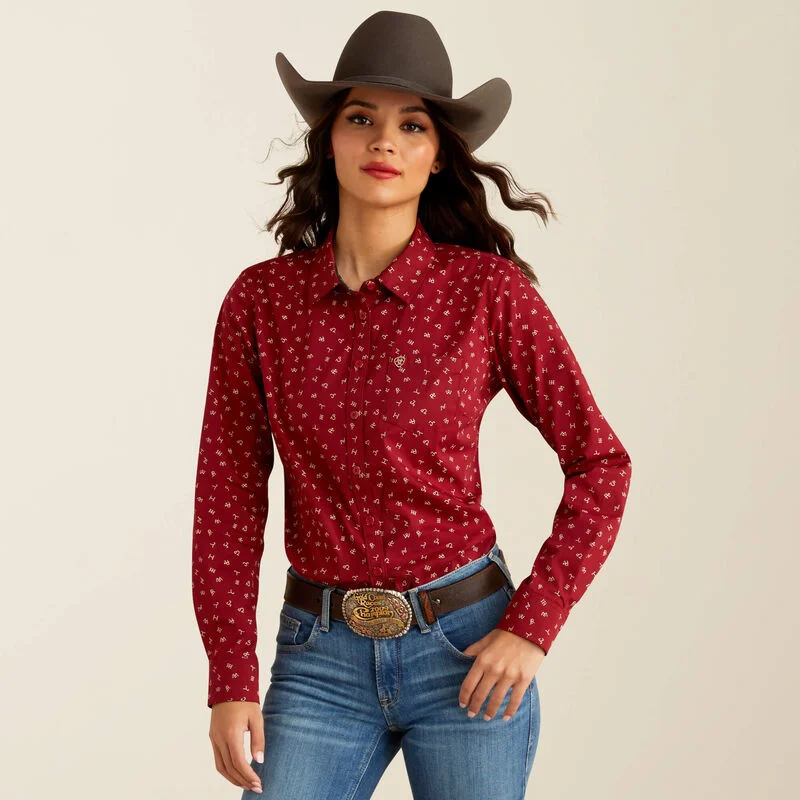 Hiking shirt high-peak rugged-Women's Kirby Stretch Shirt - Red Cattle Brand