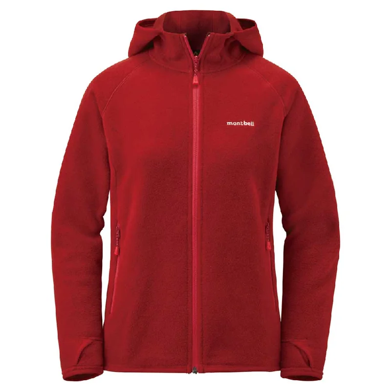 Hiking Jackets for Morning Walks-Montbell Climaplus 100 Warm Up Hooded Jacket Women's