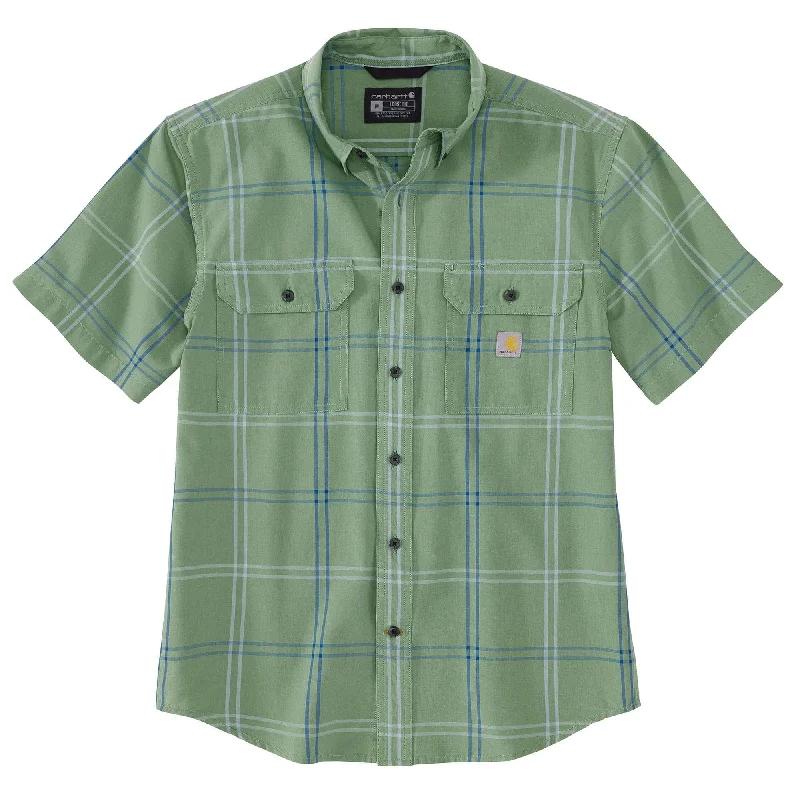 Hiking shirt adventure trailblazer-Carhartt Mens Loose Fit Solid Plaid Shirt