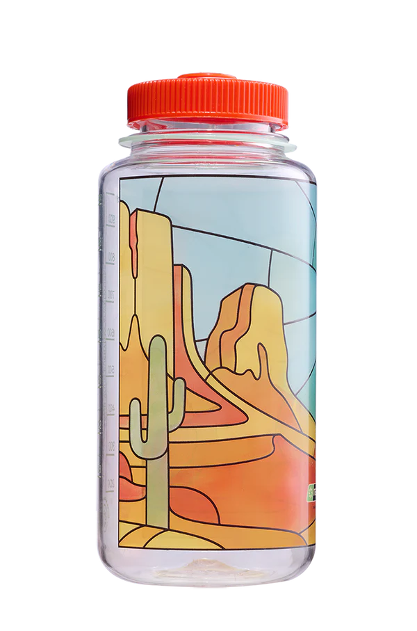 32oz Wide Mouth Stained Glass Print Bottles