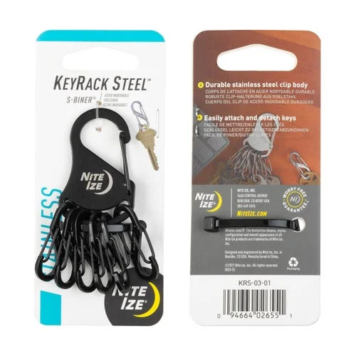 Keyrack Locker S-biner Key Ring - Black