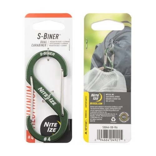 S-biner Dual Carabiner Aluminum #4 - Olive