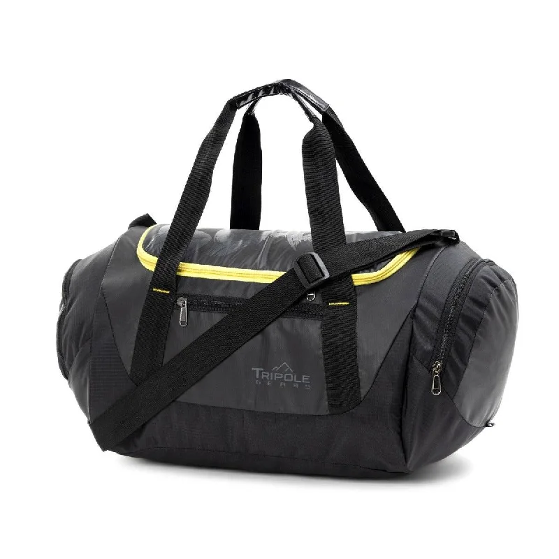 Climbing Bags for snowy peaks-Blaze Gym & Sports Duffel Bag - Black + Yellow