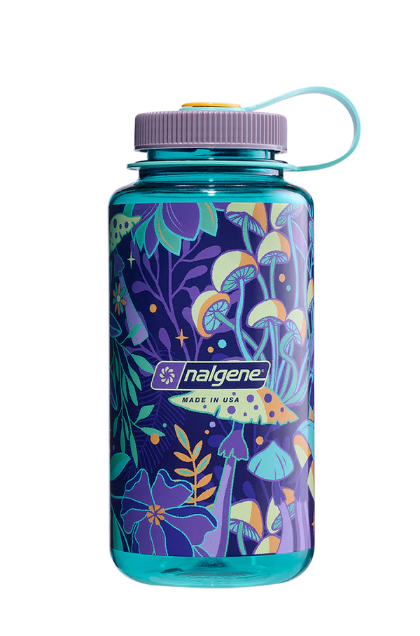 32oz Wide Mouth Psychedelic Botanical Print Bottles