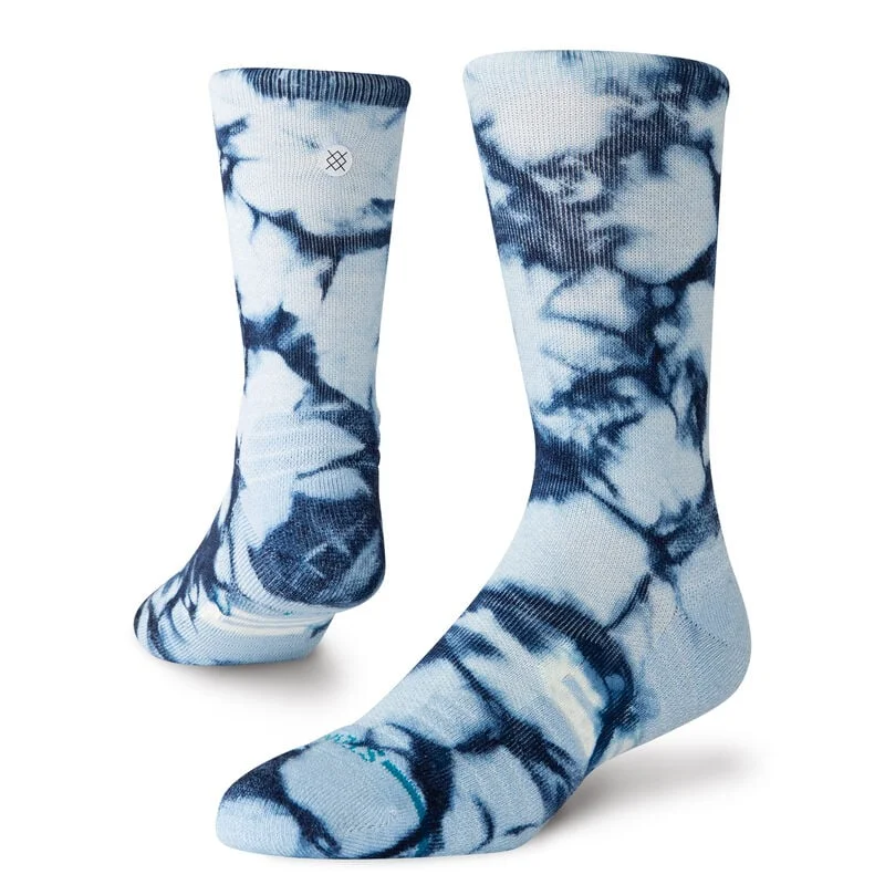 Hiking Socks for thick hikes-Women's Mid Dye Medium Performance Wool Crew Sock - Ice Blue