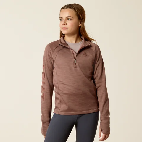 Hiking shirt fall explorer-Kids' TEK Team 1/2 Zip Sweatshirt - Twilight Mauve