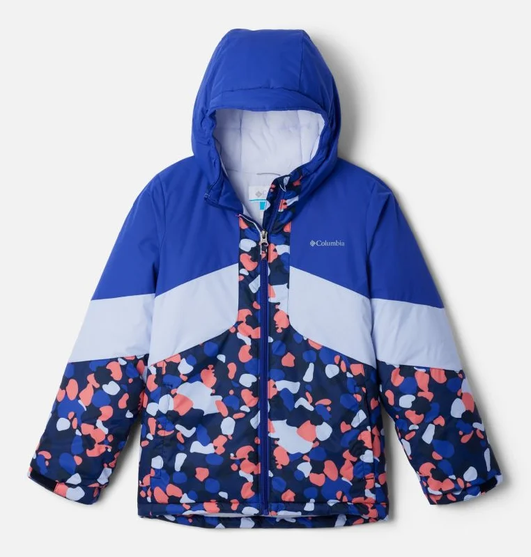 Hiking Jackets for Riverside Paths-Girls' Horizon Ride III Jacket - Coll Navy Winterbloom/Clemantis Blue