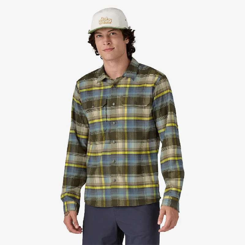 Trekking hiking shirt trailblazer-Men's Canyonite Flannel Shirt - Vortex: Pine Needle Green