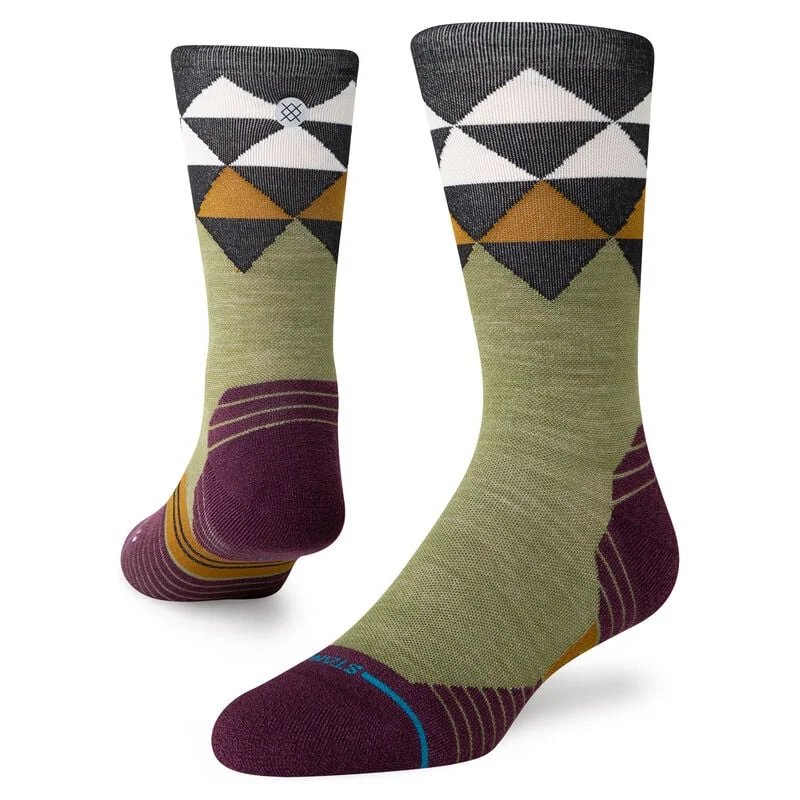 Hiking Socks for cushioned trails-Women's Quadrilateral Light Performance Wool Crew Sock - Black